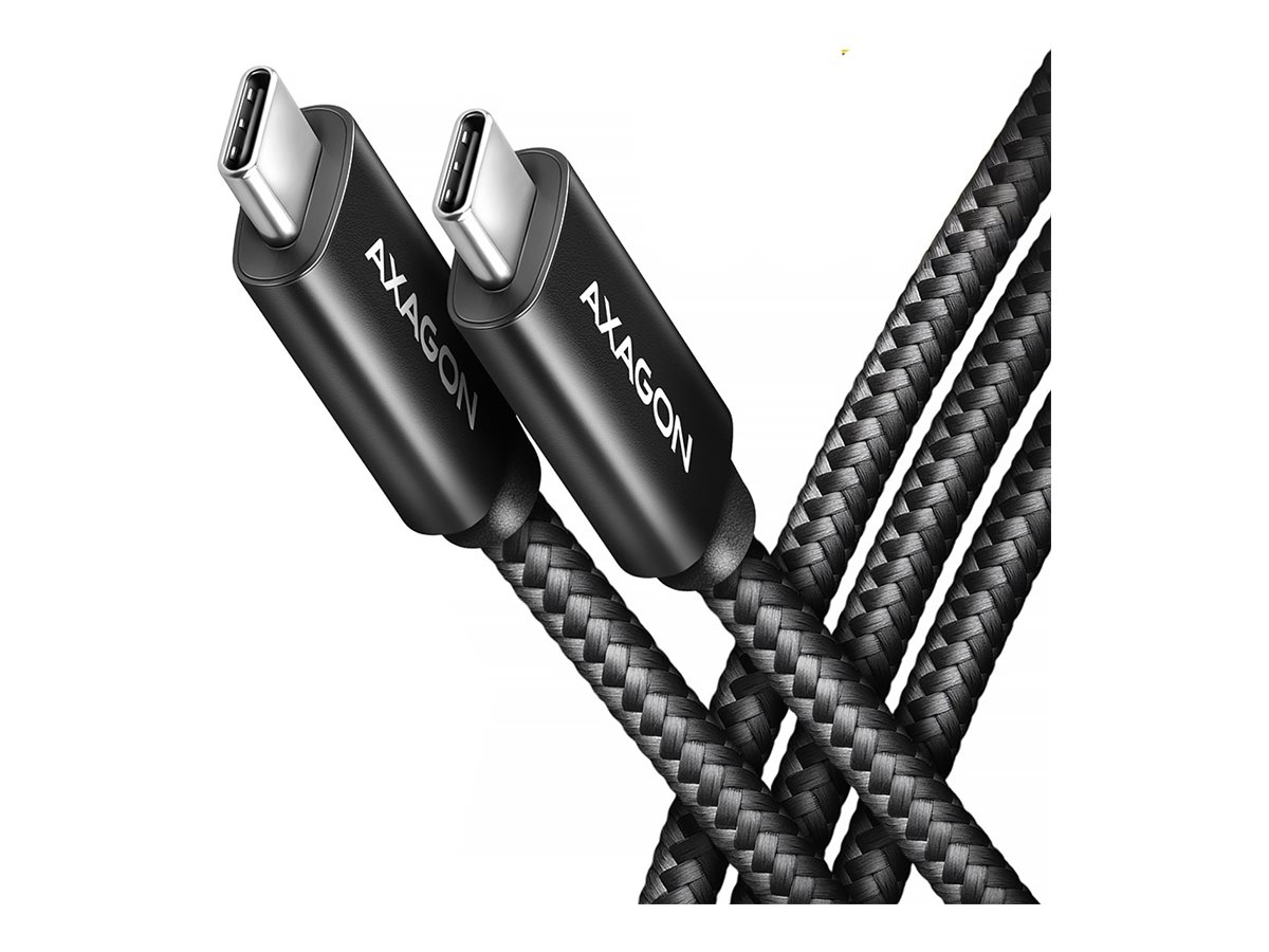 AXAGON - USB-kabel - USB-C (han) til USB-C (han) - USB4 Gen3x2 - 48 V - 5 A - Power Delivery 3.1 support, Fast Charging op til 240 W, 8K60 Hz (7680 x 4320) support, 4K120 Hz (4096 x 2160) support