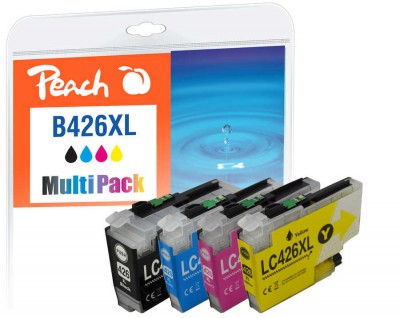 Peach PI500-395 blækpatroner - 4-pak XL, kompatible (sort, cyan, magenta, gul)