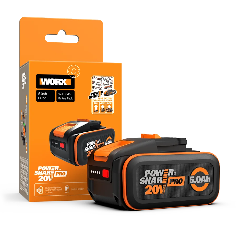 Worx 20V 5,0ah Batteri M/indikator - Wa3645