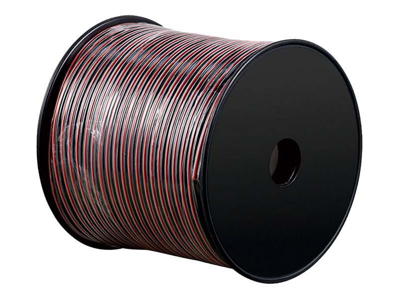 Goobay Højttalerkabel rød;sort CCA 100 m spole, tværsnit 2 x 4,0 mm²