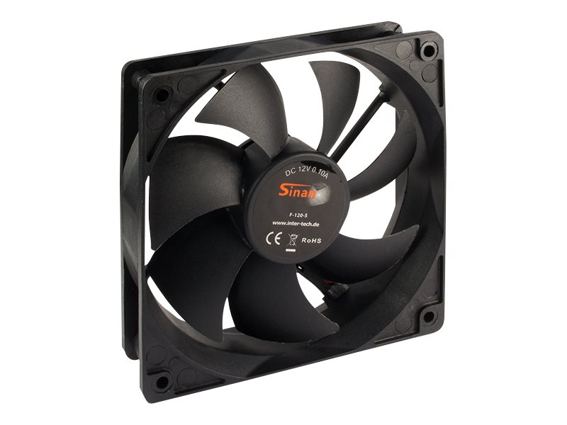 Inter-Tech SinanPower F-120-S Fan 1-pack Sort 120 mm