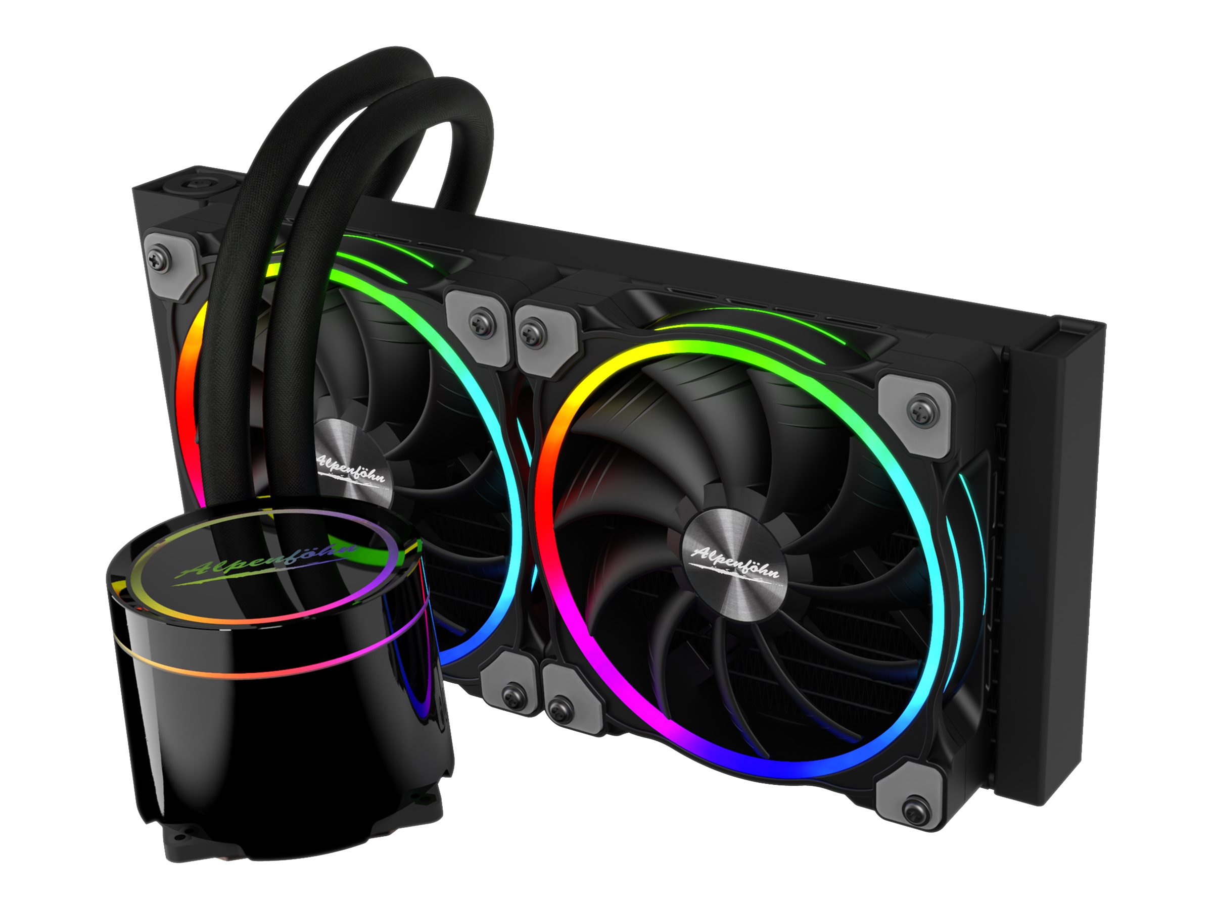 Alpenföhn Gletscherwasser 240 High Speed Processors flydende kølesystem 1-pack Sort 120 mm