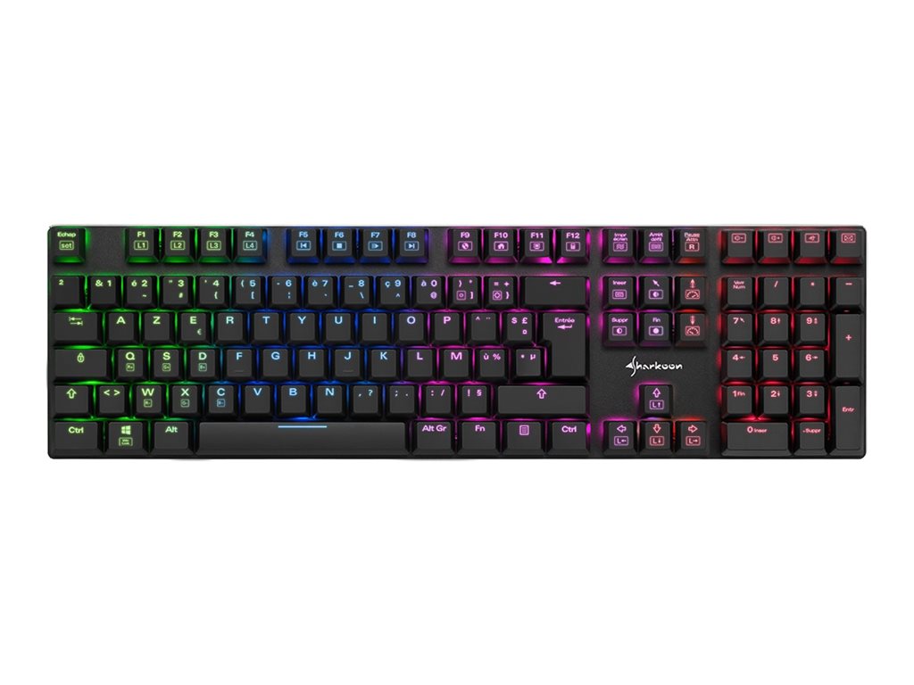 Sharkoon PureWriter RGB Tastatur Mekanisk RGB Kablet Fransk