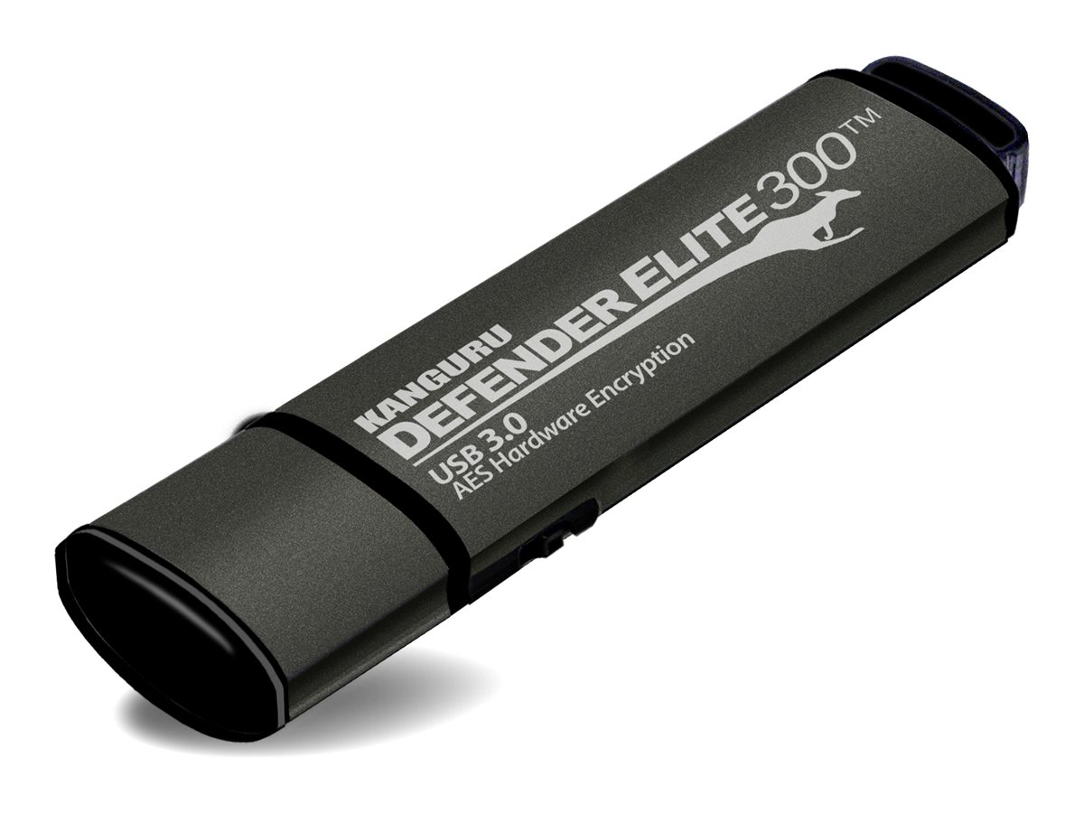 Kanguru Encrypted Defender Elite300 512GB USB 3.2 Gen 1 Sort