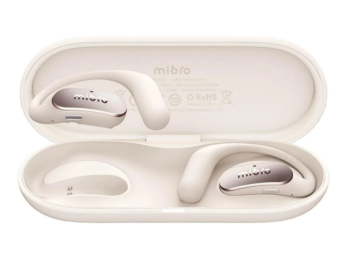 Mibro OpenEar Pro - Ægte trådløse øretelefoner med mik. - åbent øre - over øret-montering - Bluetooth - hvid