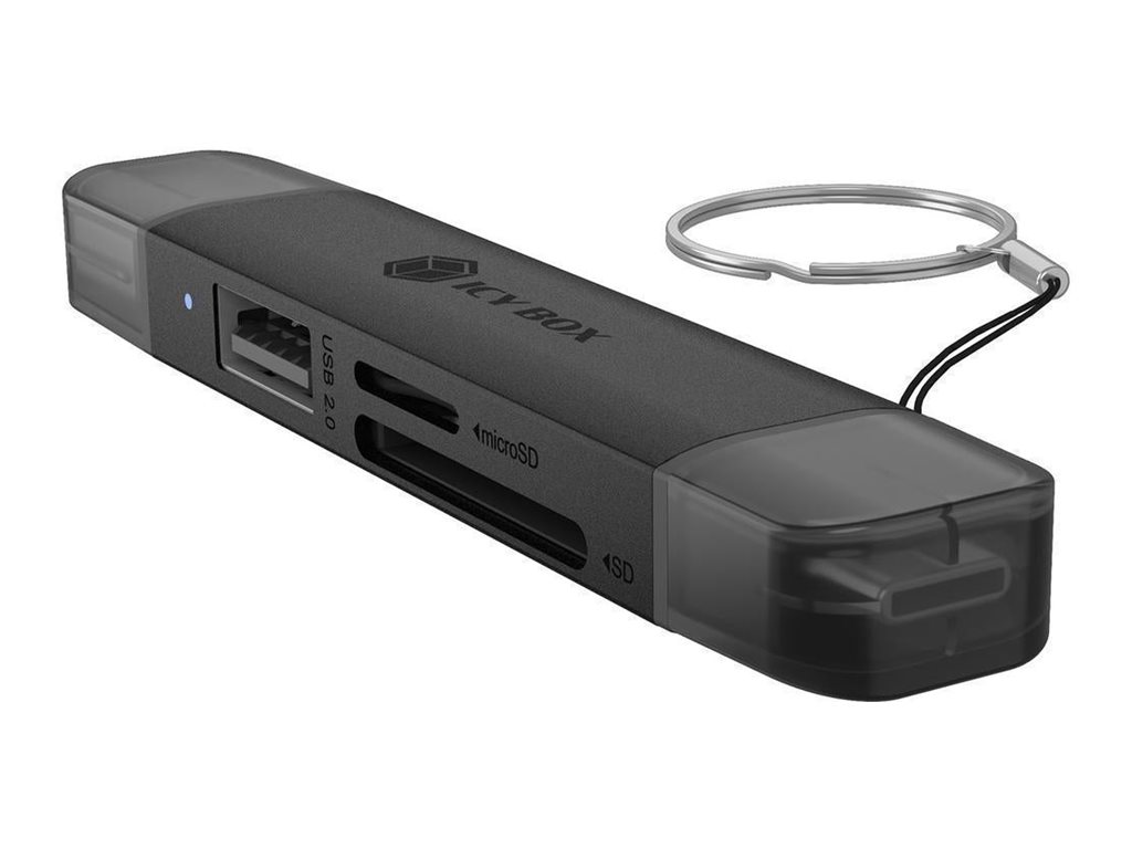ICY BOX IB-CR203-CU3 - card reader - USB 3.2 Gen 1 / USB-C / USB-A