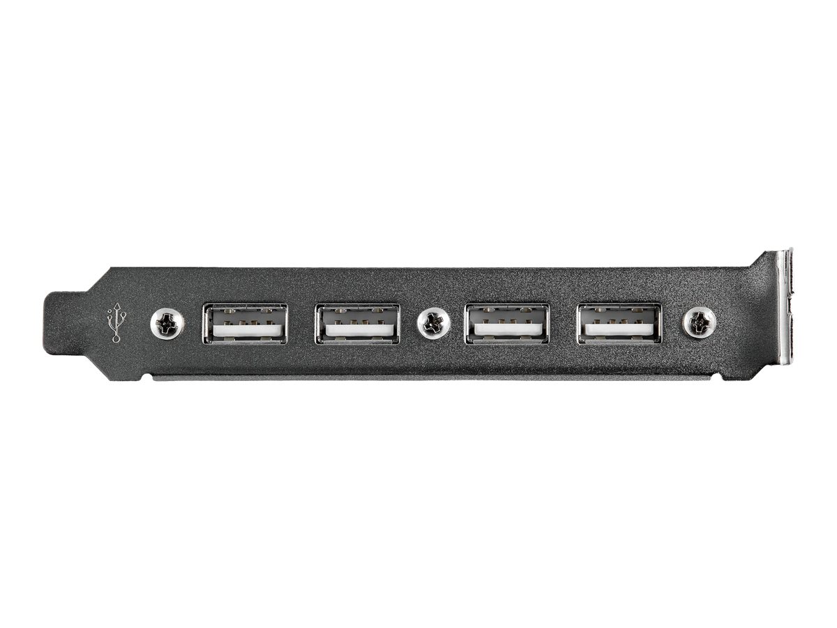 StarTech.com 4 Port USB A Female Slot Plate Adapter - USB panel - 4 pin USB Type A (F) (USBPLATE4) USB-panel