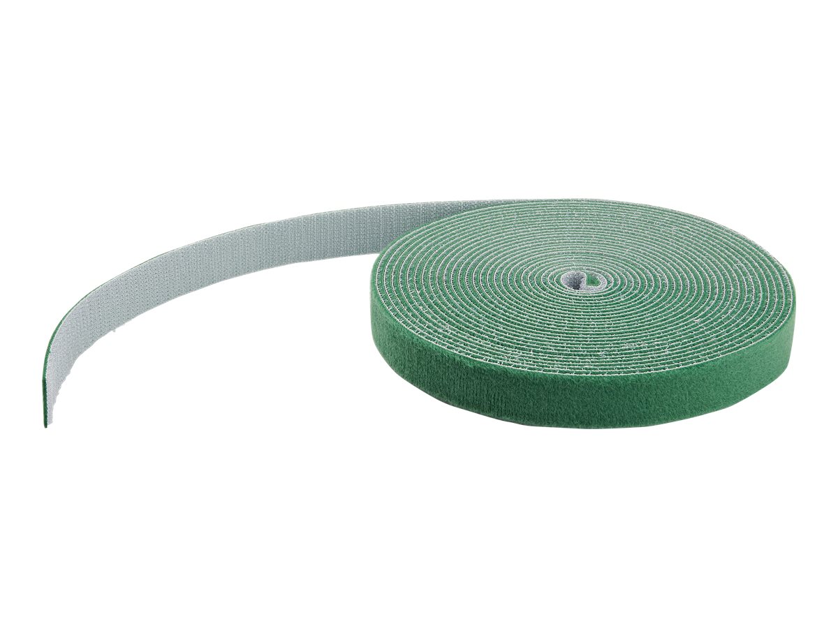 Startech 25ft Hook and Loop Roll, Cut-to-Size Reusable Cable Ties, Bulk Industrial Wire Fastener Tape / Adjustable Fabric Wraps Green / Resuable Self Gripping Cable Management Straps - Adjustable Loop Ties (HKLP25GN) - Krog og løkke-fastgørelse - 7.62 m - grøn - for P/N: CABSHF2POST2, HKLP25, HKLP25BL, HKLP25RD, HKLP25YW