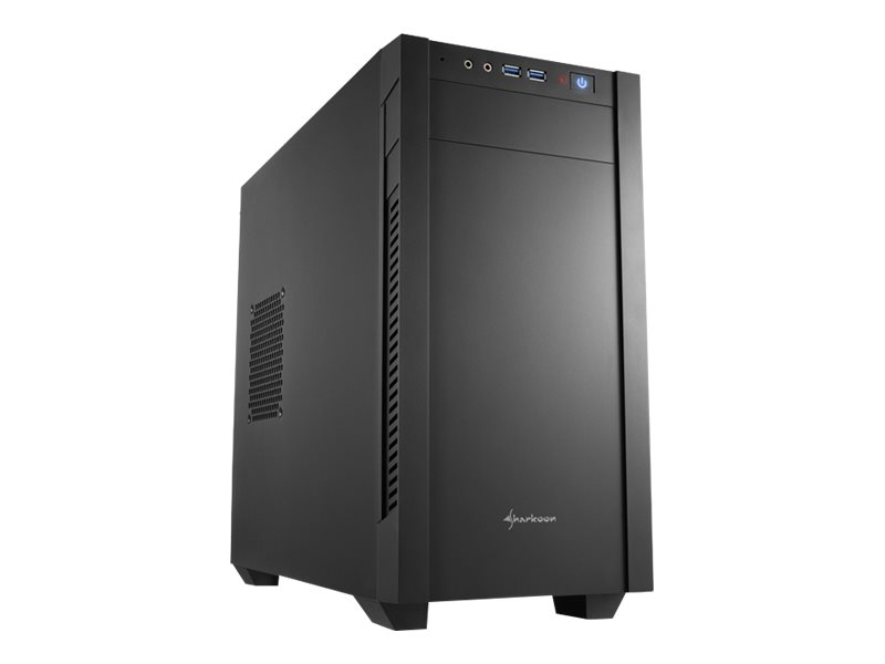Sharkoon S1000 - Tower - micro ATX - ingen strømforsyning - sort - USB/Lyd