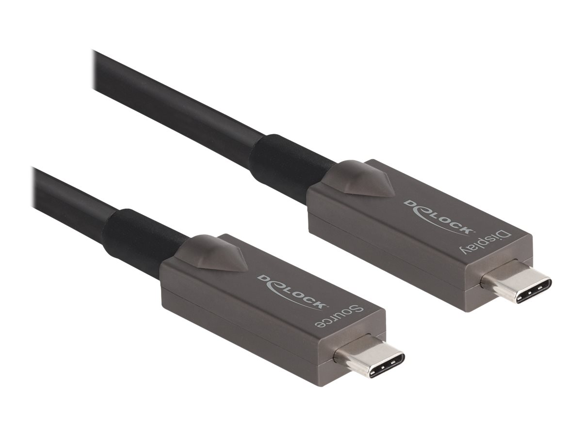DeLOCK USB 3.2 Gen 2 / DisplayPort 1.4 USB Type-C kabel 8m Sort