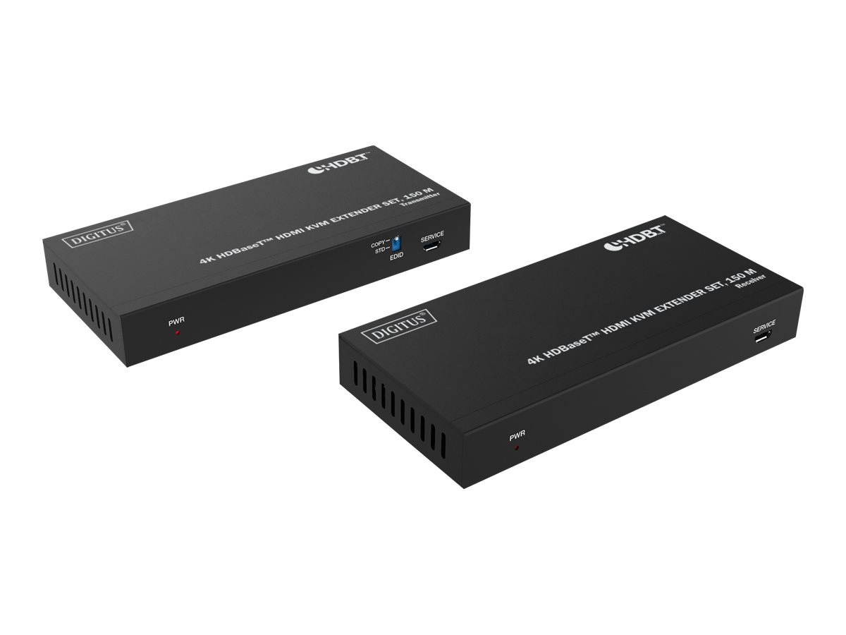 DIGITUS 4K HDBaseT DS-55522 - transmitter and receiver - video/audio/USB extender - HDBaseT