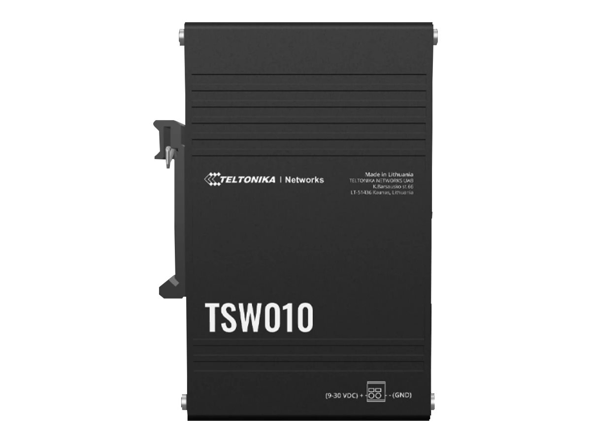 Teltonika TSW010 - Switch - 5 x 10/100 - DIN monterbar på skinne - Passive PoE