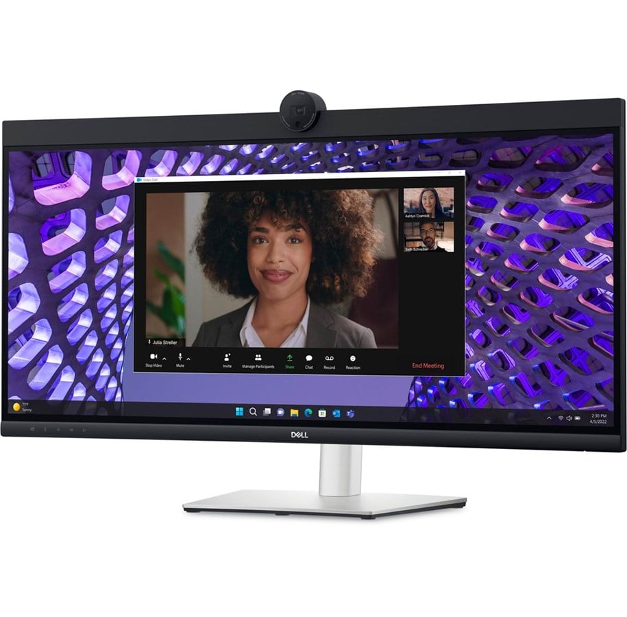Dell P3424WEB - LED-skærm - kurvet - 34 - 3440 x 1440 UWQHD @ 60 Hz - IPS - 300 cd/m² - 1000:1 - 5 ms - HDMI, DisplayPort, USB-C - højtalere - med 3 års Advanced Exchange Basic Warranty