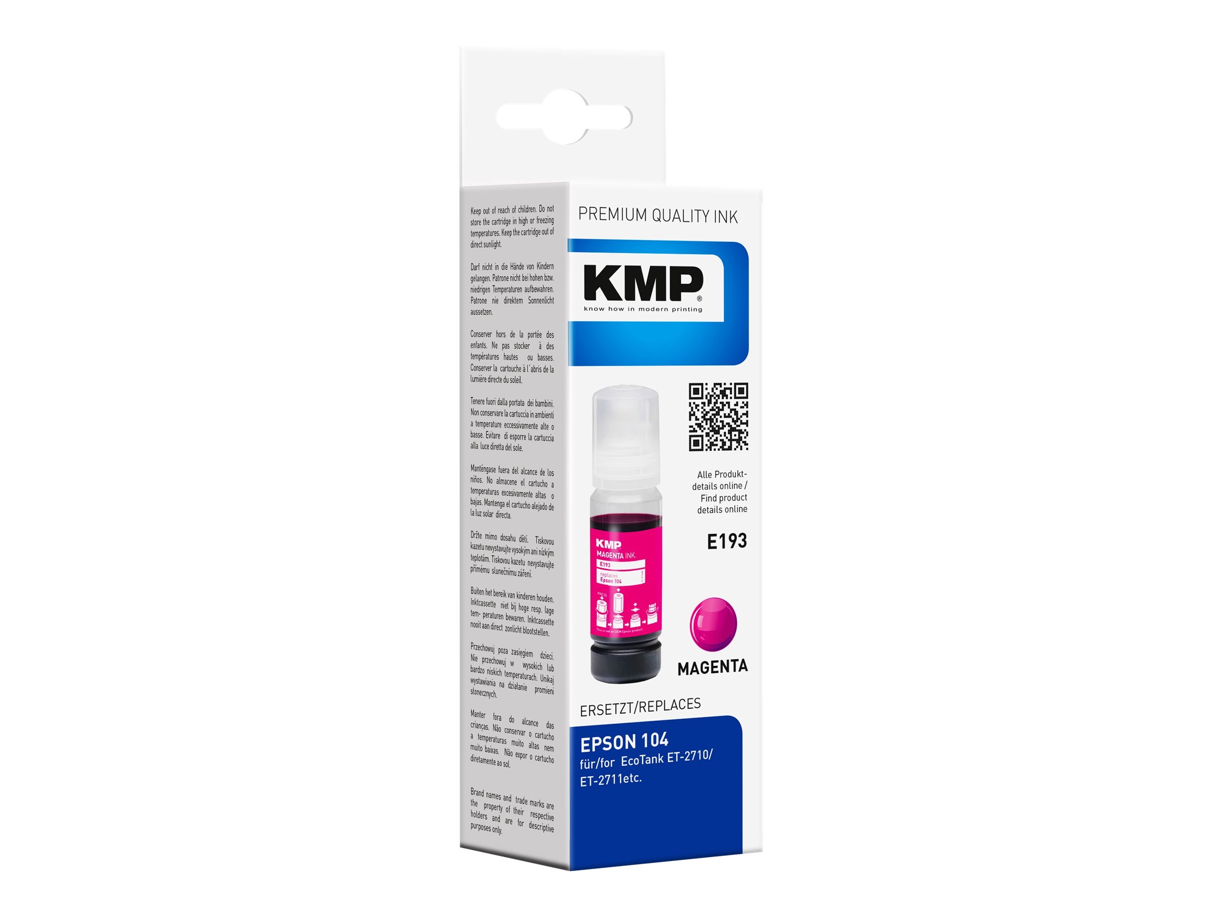 KMP E193 Magenta 8000 sider Blækbeholder
