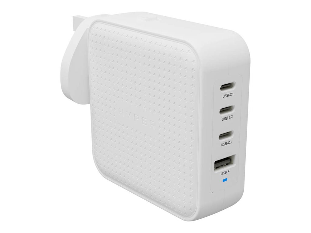 Targus Hyper - HyperJuice 100W USB-C GaN rejseoplader (3C+1A) - Hvid