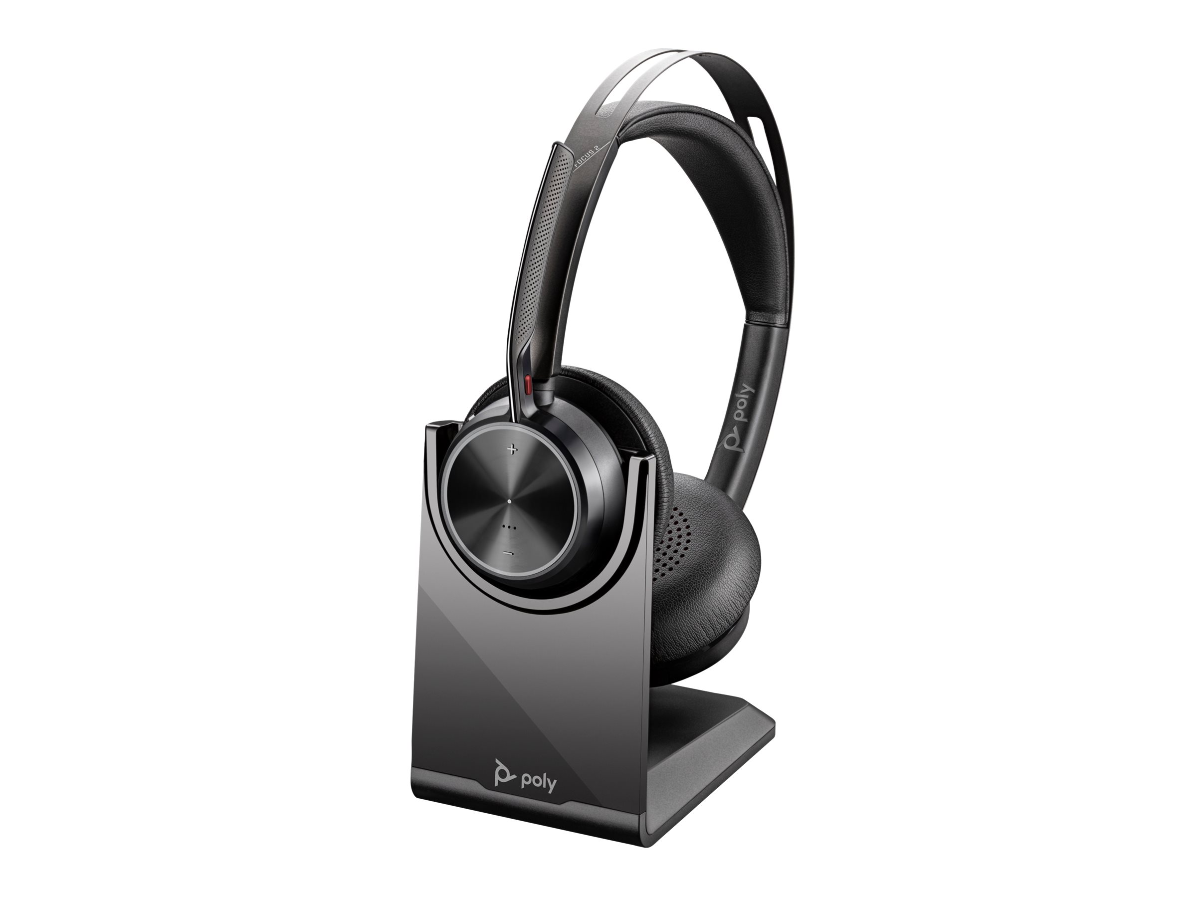 HP Poly Voyager Focus 2 - Headset - på øret - Bluetooth - trådløs - aktiv støjfjerning - USB-C via Bluetooth adapter - sort - Zoom Certified