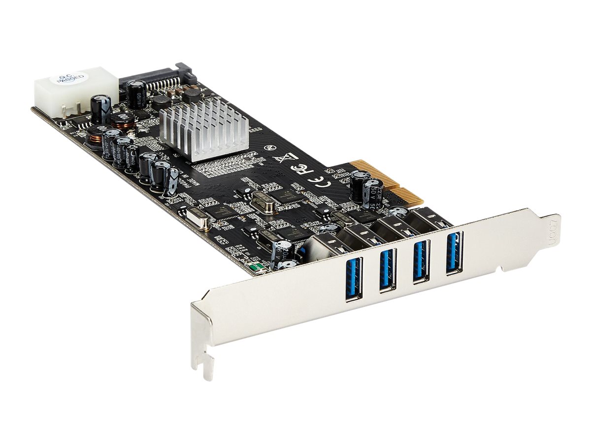 StarTech.com 4 Port Quad Bus PCI Express PCIe USB 3.0 Card w/ UASP & Power