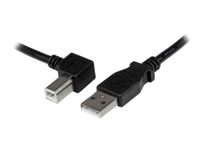 StarTech.com 2m USB 2.0 A to Left Angle B Cable Cord - 2 m USB Printer Cable - Left Angle USB B Cable - 1x USB A (M), 1x USB B (M) (USBAB2ML)