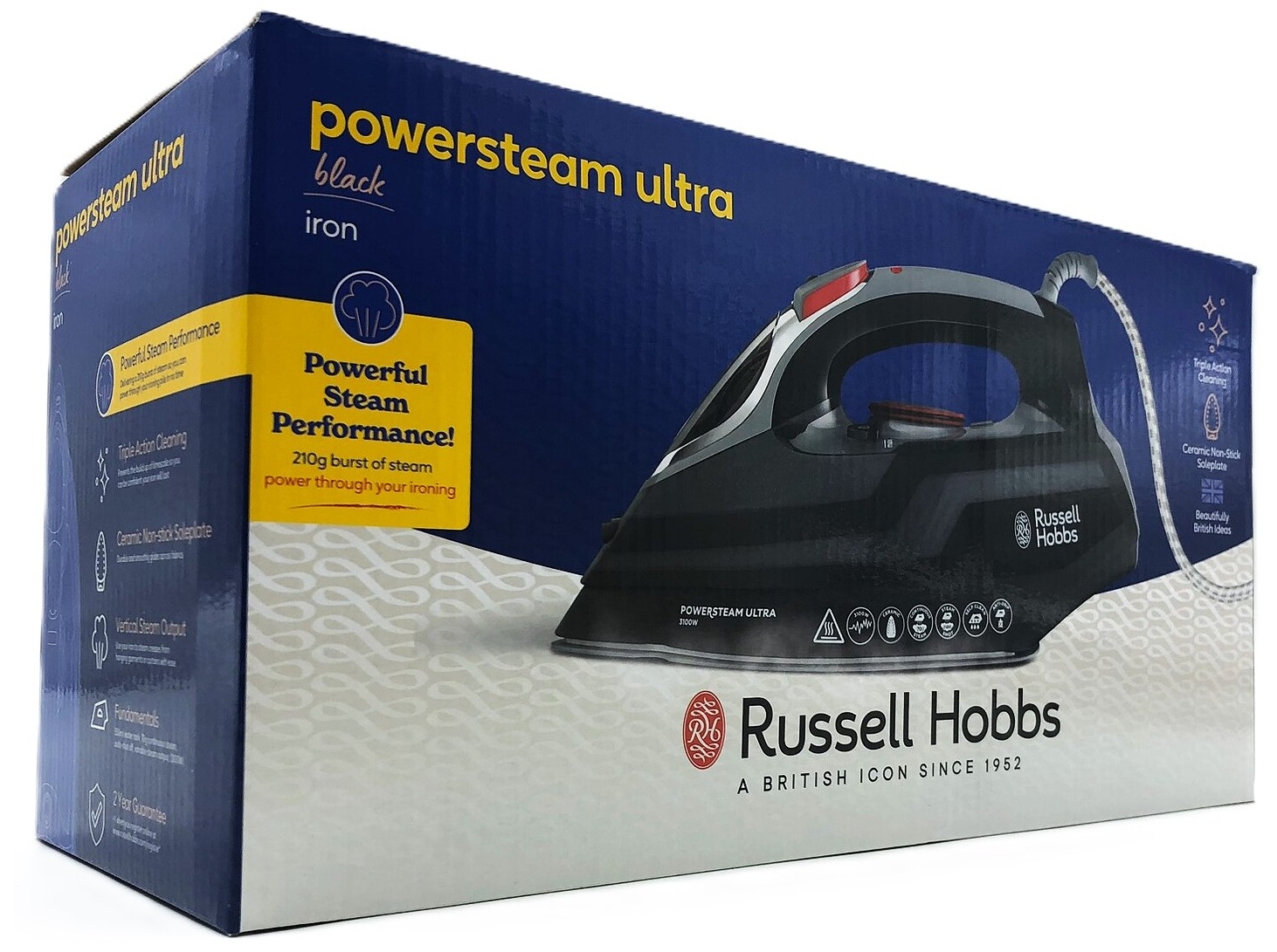 Russell Hobbs Power Steam 20630-56 Dampstrygejern 3100W Sort Grå