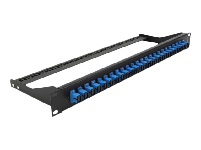 Delock - Patchpanel - rackmonterbart - SC SM X 24 - sort, blå - 1U - 19