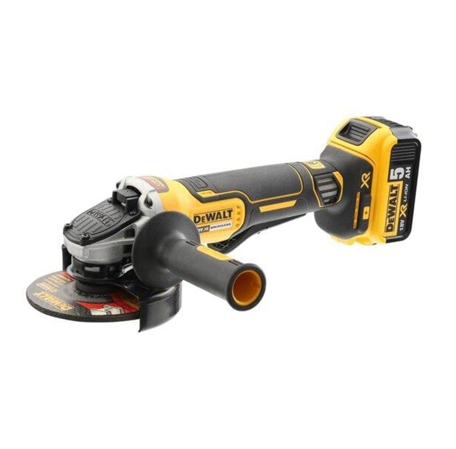 DeWALT XR (DCG406NT-XJ) - Vinkelkværn - ledningfri - 800 W - 125 mm - 18 V - Solo - Uden batter og lader - SOLO