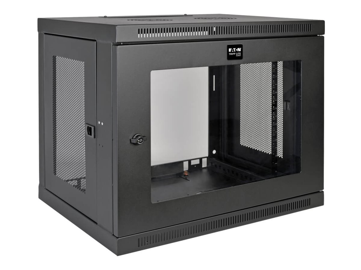 Eaton Tripp Lite Series 9U Wall Mount Rack Enclosure Server Cabinet w/ Acrylic Glass Front Door Rack Sort