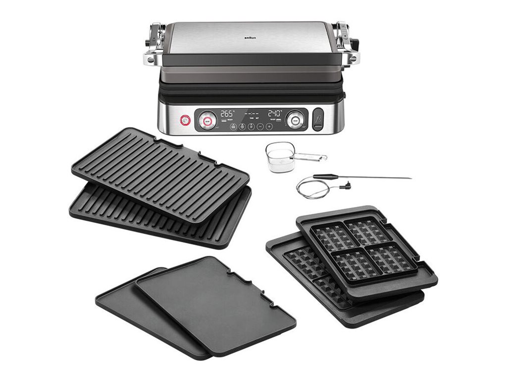 Braun MultiGrill 9 Pro CG 9167 - Grill - elektrisk - 1702 cm2 - sort/rustfrit stål
