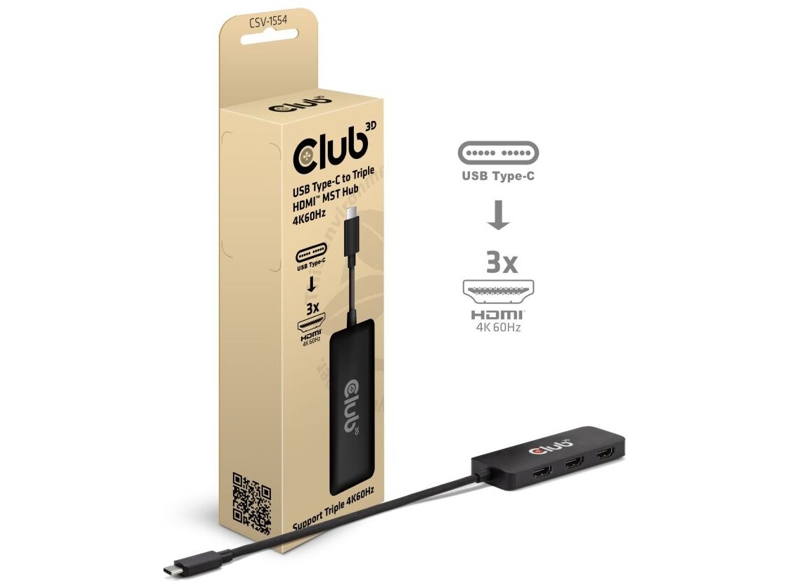 Club 3D CSV-1554 - docking station - USB-C / Thunderbolt 4 - 3 x HDMI