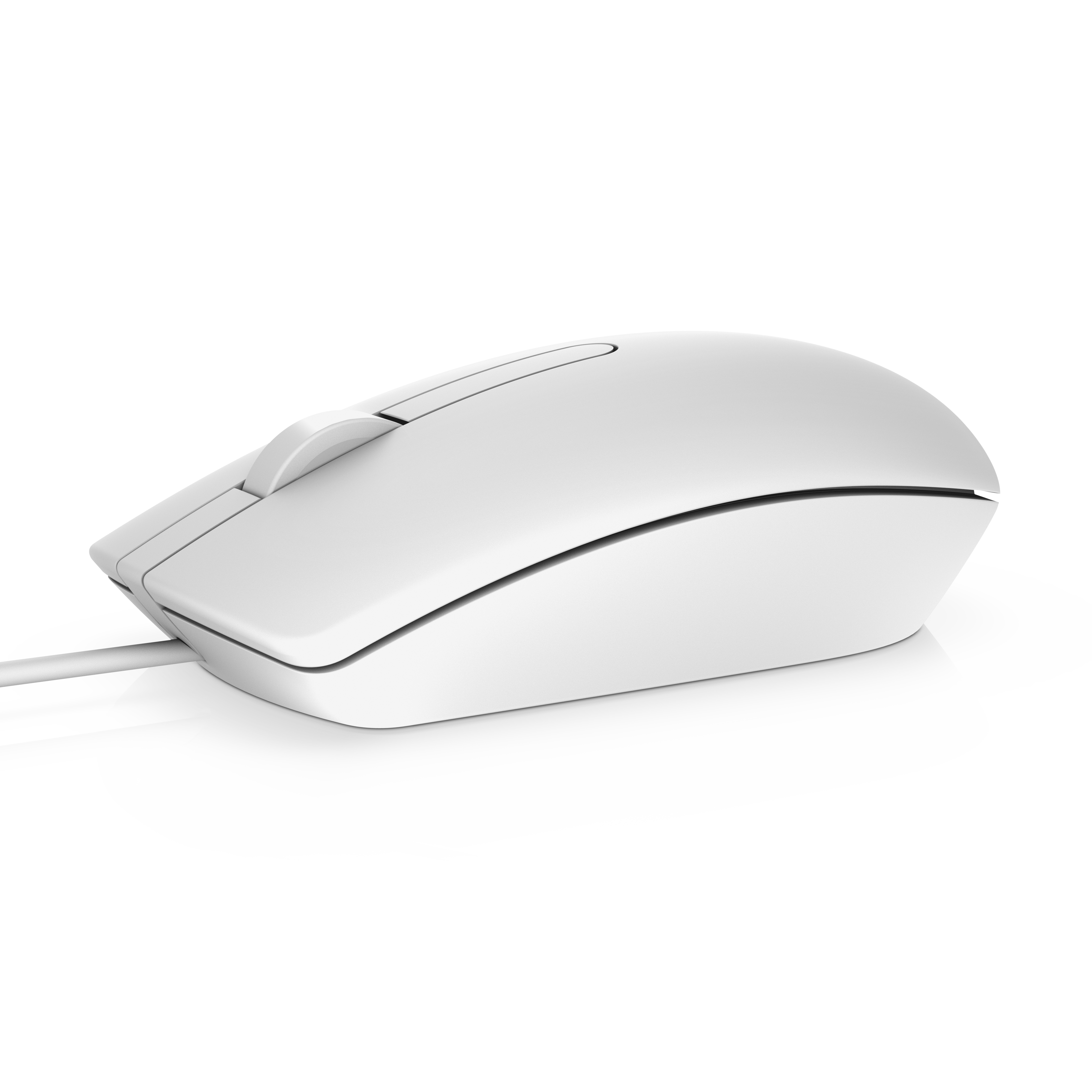 DELL MS116 kablet mus - ambidextrous, USB Type‑A, optisk 1.000 DPI - Hvid