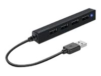 Speed-Link SPEEDLINK SNAPPY SLIM USB hub - 4 ports - Sort