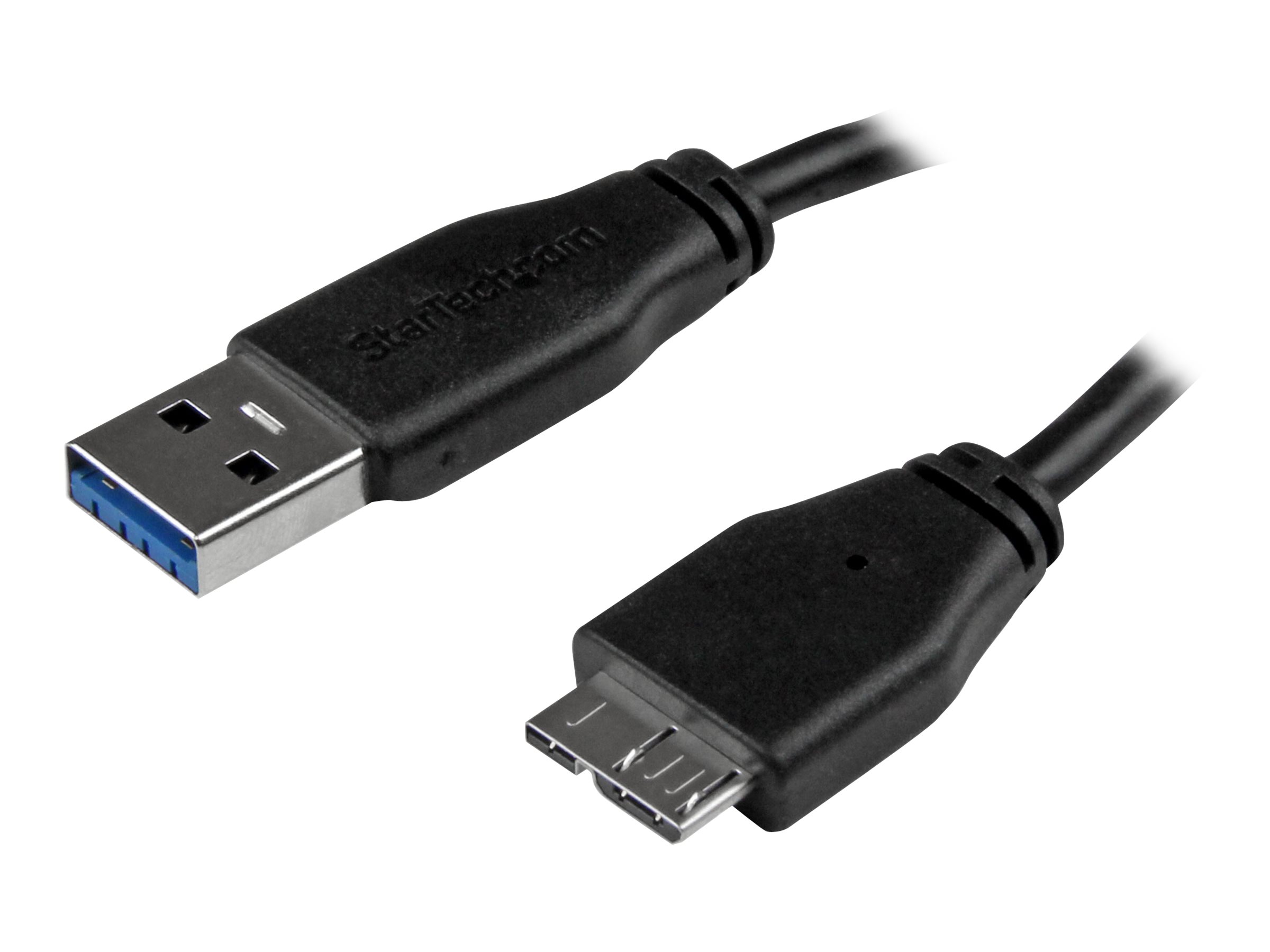 StarTech.com 15cm 6in Short Slim USB 3.0 A to Micro B Cable M/M - Mobile Charge Sync USB 3.0 Micro B Cable for Smartphones and Tablets (USB3AUB15CMS)