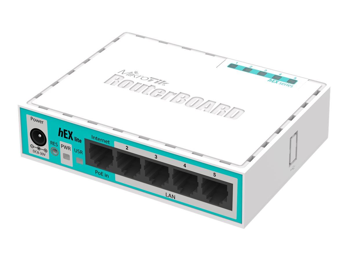 MikroTik hEX lite rb750r2 5x Ethernet 850MHz CPU 64MB RAM MPLS router RouterOS L4 - Router Without Wireless Network