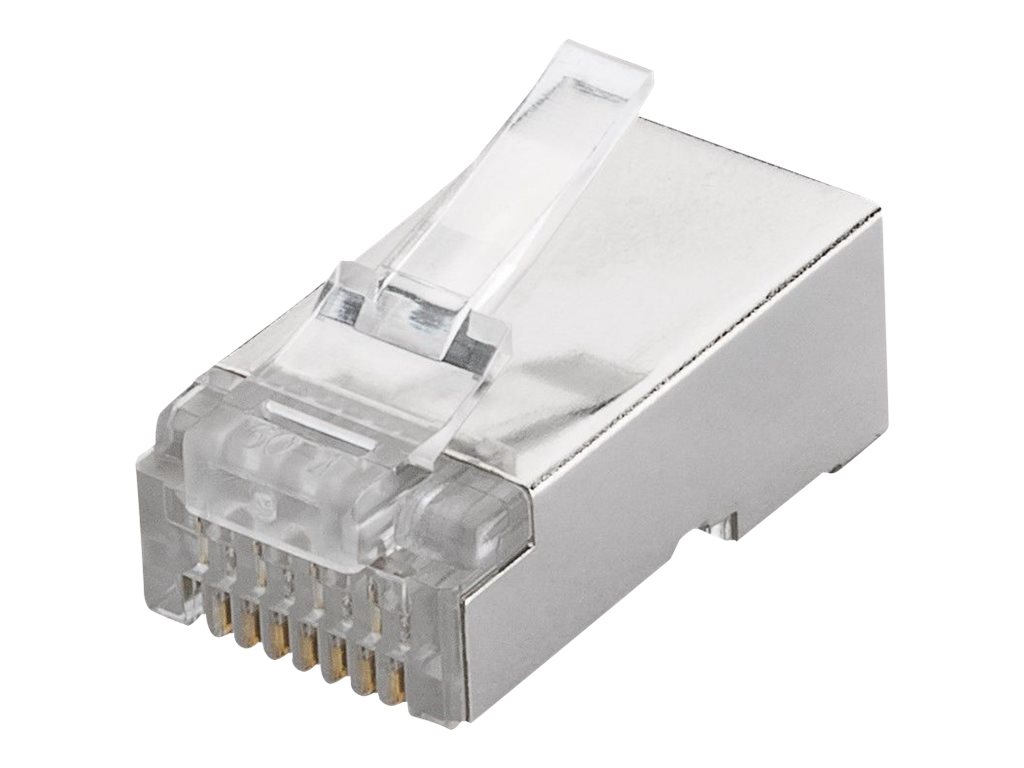 Pro RJ45 plug CAT 6 STP shielded (10 pack) - Transparent