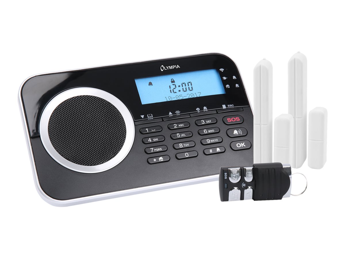 OLYMPIA Protect 9730 - Hjemmealarmsystem - trådløs - Mobil - 868.5 MHz - hvid