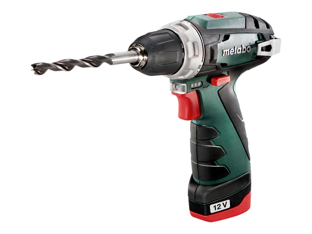 Metabo PowerMaxx BS Basic - Bor/driver - ledningfri - 2-hastigheders - nøgleløs borepatron 10 mm - 34 N·m - 2 batterier - 12 V