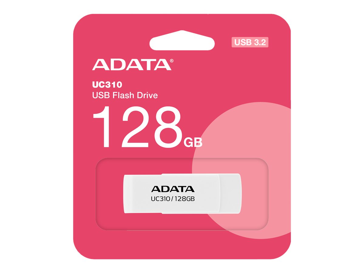ADATA UC310 128GB USB 3.2 Gen 1 USB stick Hvid