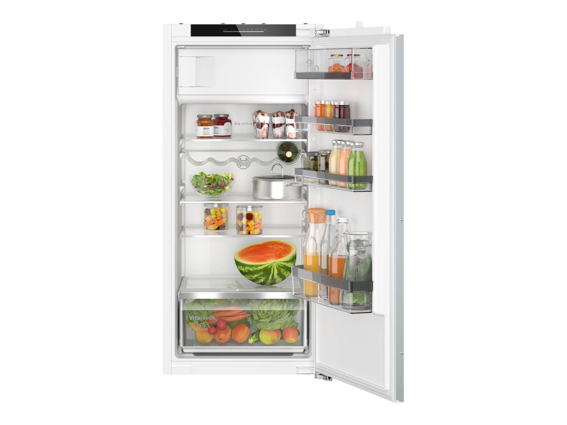 Bosch Serie | 6 KIL42ADD1 - Køleskab med fryseenhed - til indbygning - niche - bredde: 56 cm - dybde: 55 cm - højde: 122.1 cm - 187 liter - Klasse D