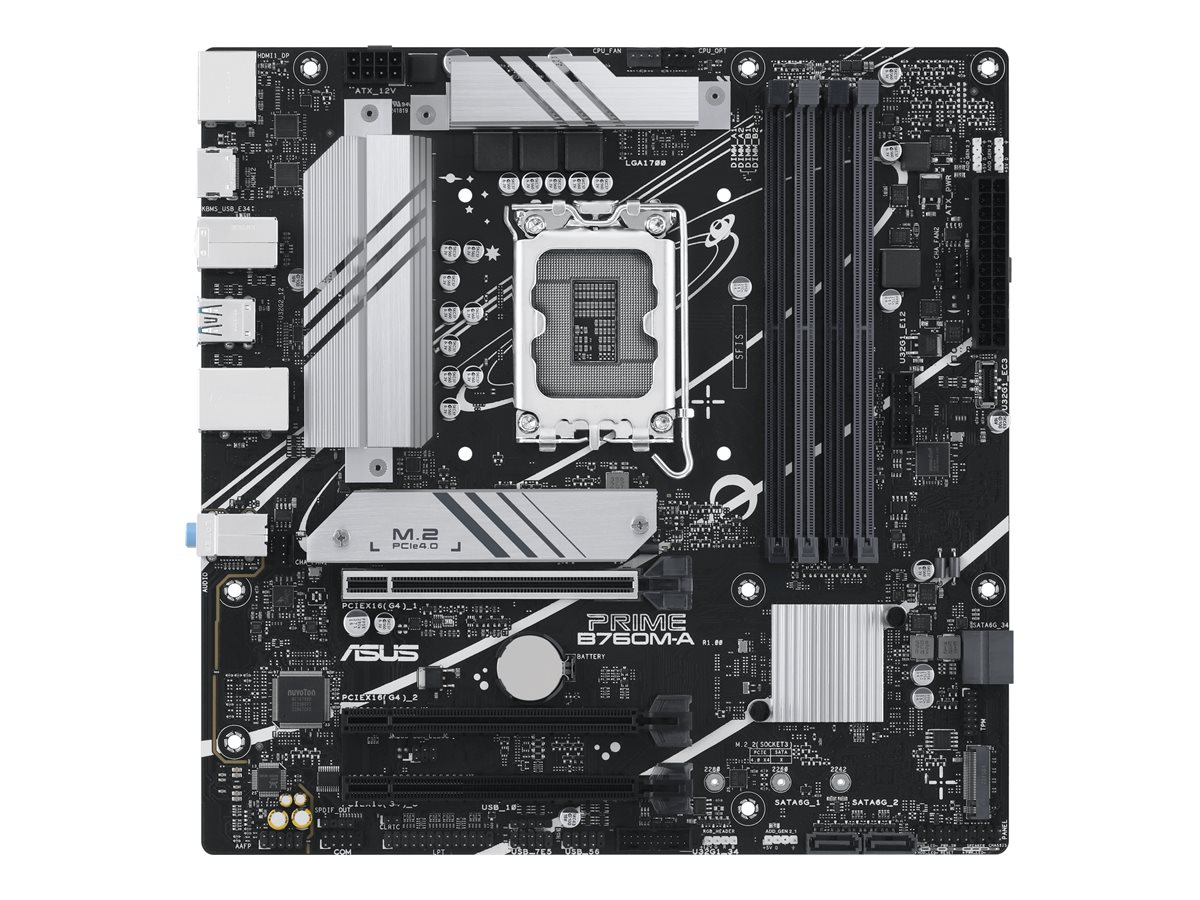 ASUS PRIME B760M-A-CSM (V2) Bundkort - Intel B760 - Intel LGA1700 socket - DDR5 RAM - Micro-ATX