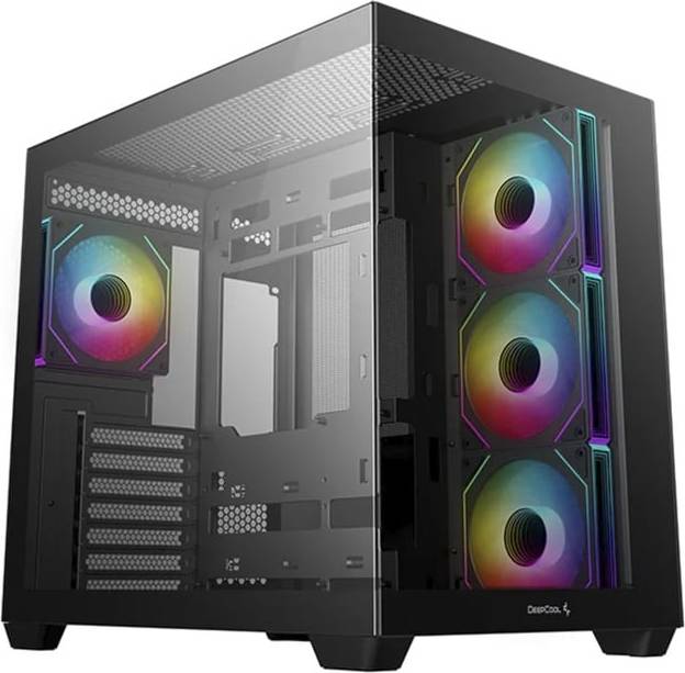DeepCool - - sidepanel med vindue (hærdet glas) - ingen strømforsyning - USB/Lyd