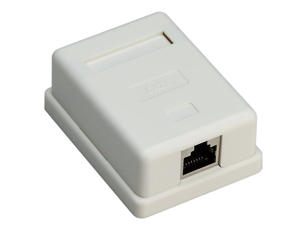 Goobay 1-port RJ45-kopplingsdosa, CAT 6, STP, vit skärmad