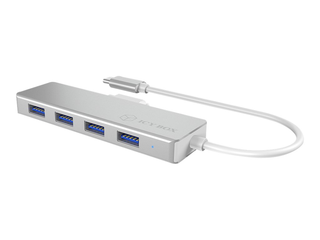 ICY BOX IB-HUB1425-C3 USB hub - USB 3.2 - 4 ports - Sølv