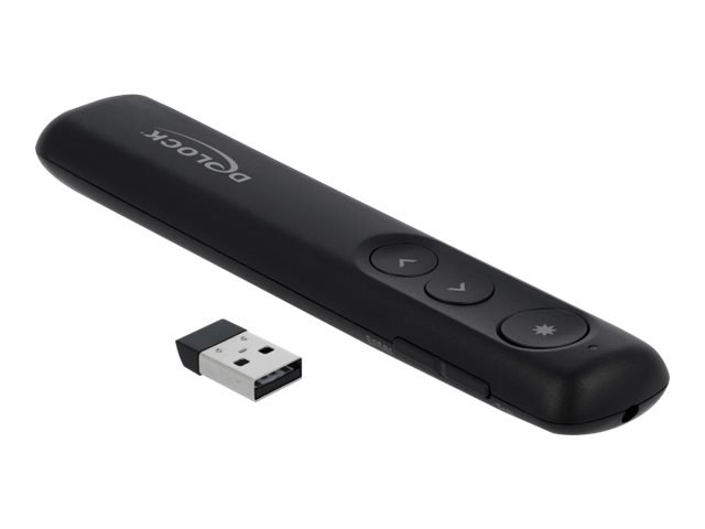 Delock - Fjernbetjening til præsentation - 5 knapper - RF - sort