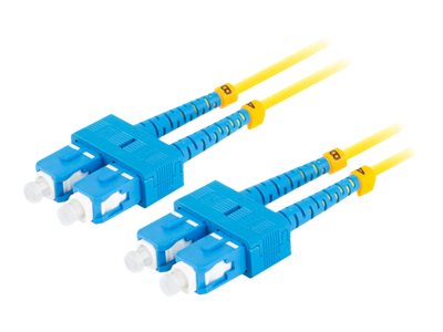 Lanberg G657A1 SC/UPC duplex fiberkabel - 2 m, gul