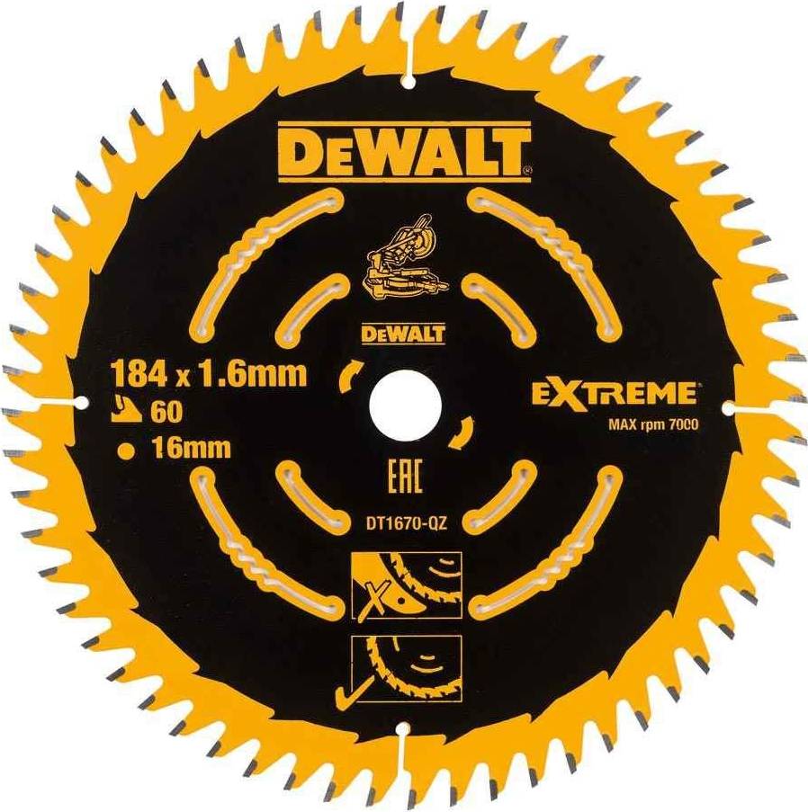 DEWALT CARBIDE ELITE rundsavklinge, Ø184/16 mm, 60 td.