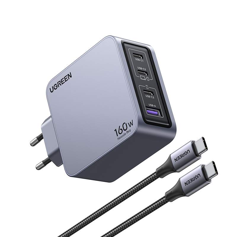 UGREEN Nexode Pro 160W 4-Port GaN Fast Charger with 240W USB-C Cable