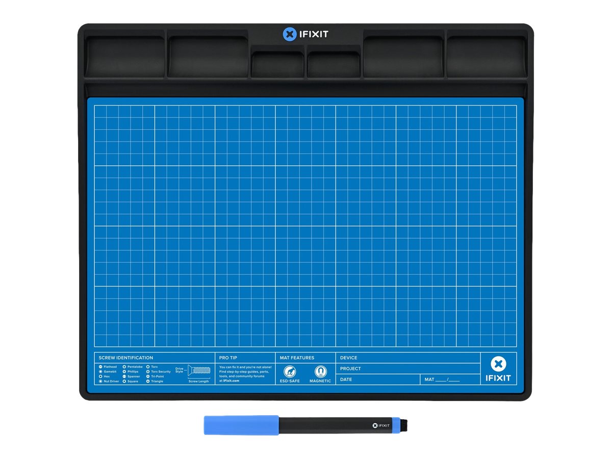 iFixit FixMat - magnetisk ESD-sikker arbejds­måtte, blå