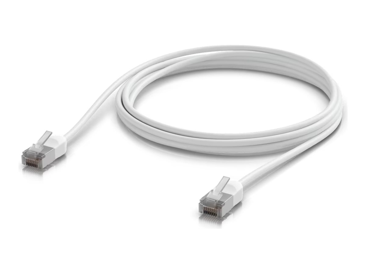 Ubiquiti UniFi - Patchkabel - RJ-45 (han) til RJ-45 (han) - 8 m - 3.5 mm - afskærmet - CAT 6a - booted, udendørs, robust - hvid
