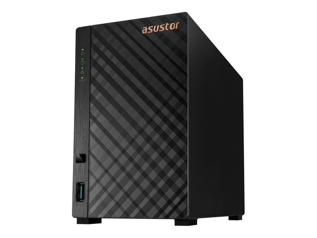 ASUSTOR Drivestor 2 AS1202T - Gen 2 - NAS-server - 2 bays - SATA 6Gb/s - RAID 1, JBOD, 0 - RAM 1 GB - 2.5 Gigabit Ethernet - iSCSI support