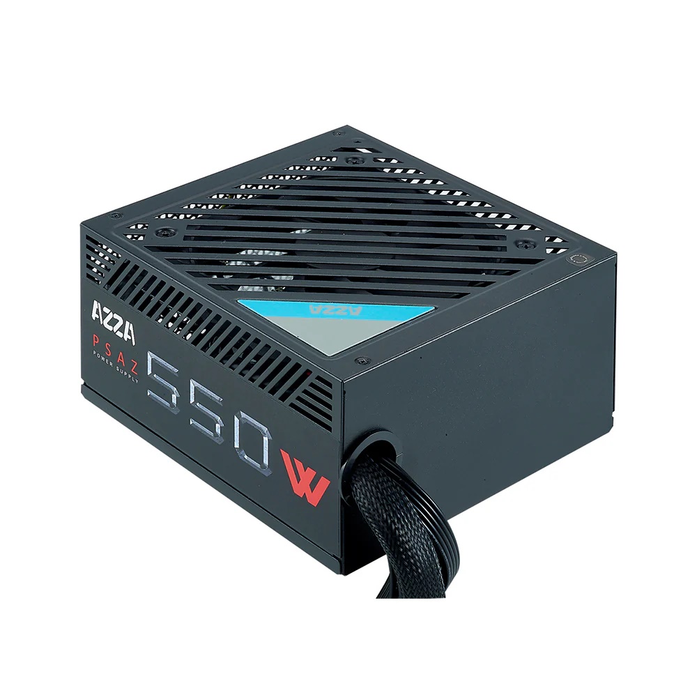 AZZA - power supply - 550 Watt Strømforsyning - 550 Watt - 120 mm - ATX - 80 Plus Bronze certified