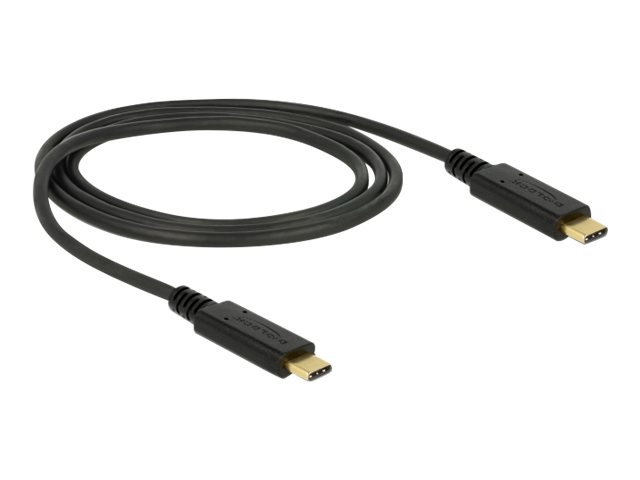 DeLOCK USB 3.1 Gen 2 USB-C to USB-C cable, 3A, E-Marker, 1m, black